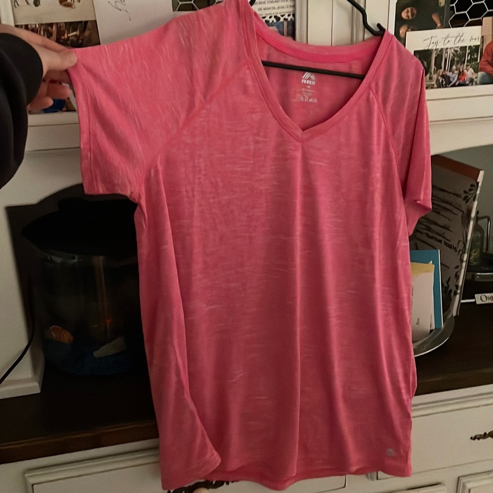 Brand new and never worn bright pink exercise t-shirt!